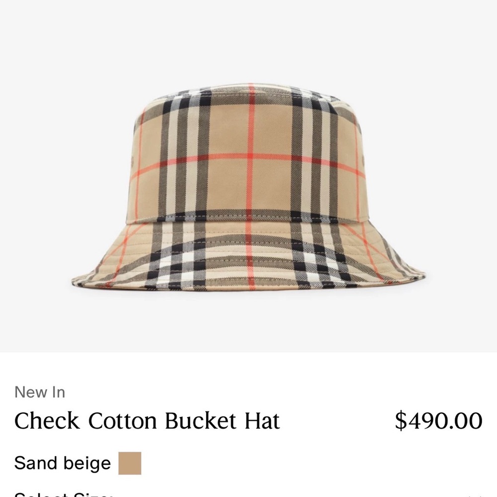 AUTHENTIC BURBERRY CHECK BUCKET HAT